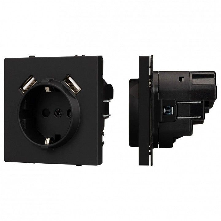 Розетка с заземлением и 2хUSB type A, без рамки Arlight SCT 054289