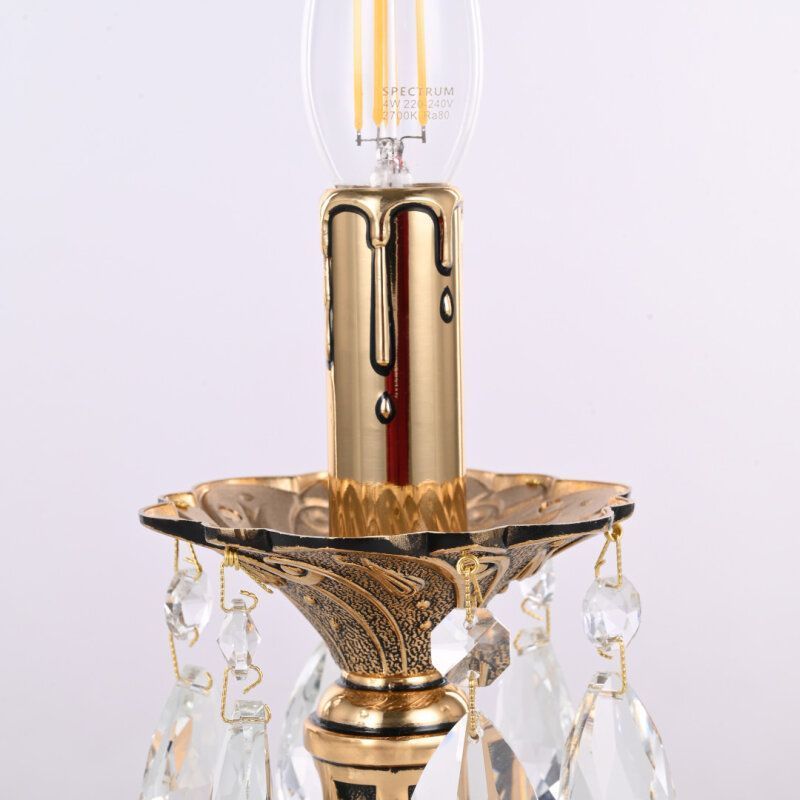 Настольная лампа декоративная Bohemia Ivele Crystal AL77 AL77200L/1-25 GB