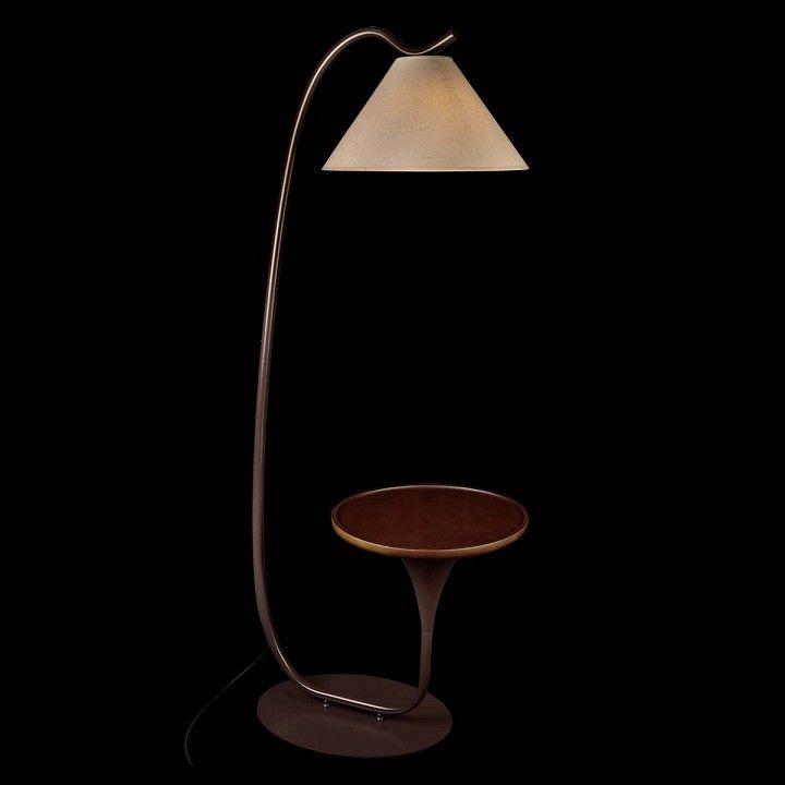 Стол журнальный с торшером Loft it Charlotte 10568F Brown
