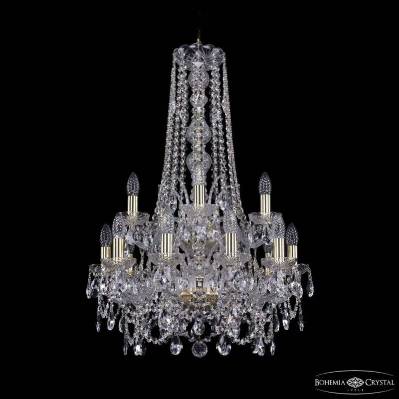 Подвесная люстра Bohemia Ivele Crystal 1411 1411/10+5/195/h-83/2d G