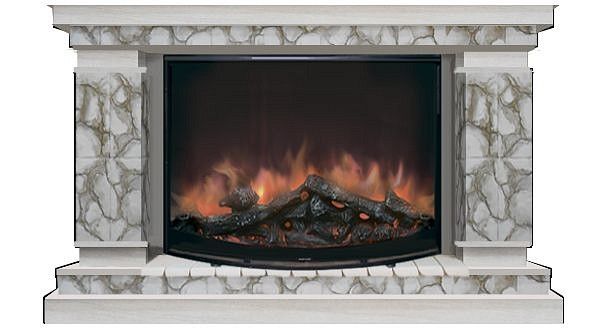 Комплект из электрокамина напольного и портала (143x45x82.5 см) Лорд Карелия Rondo 36 ЛО000034