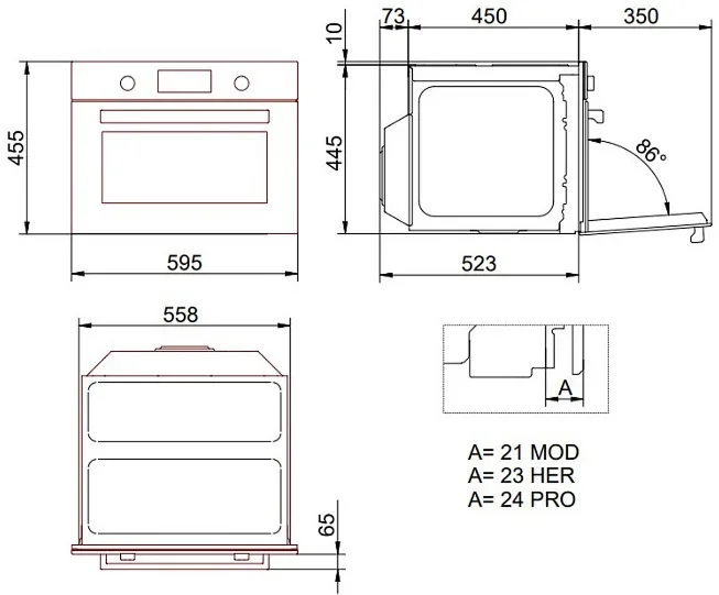 Встраиваемая микроволновая печь Bertazzoni FMOD4077MTB1