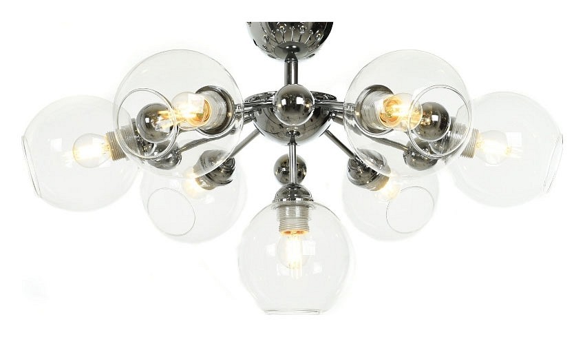 Люстра на штанге LUMINA DECO Devoli LDC 8040-7 CHR+PR