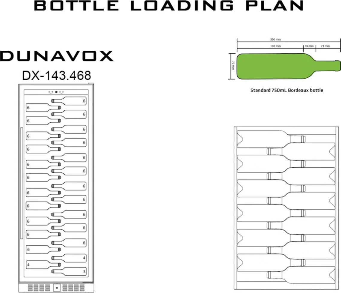 Винный шкаф Dunavox DX-143.468MB
