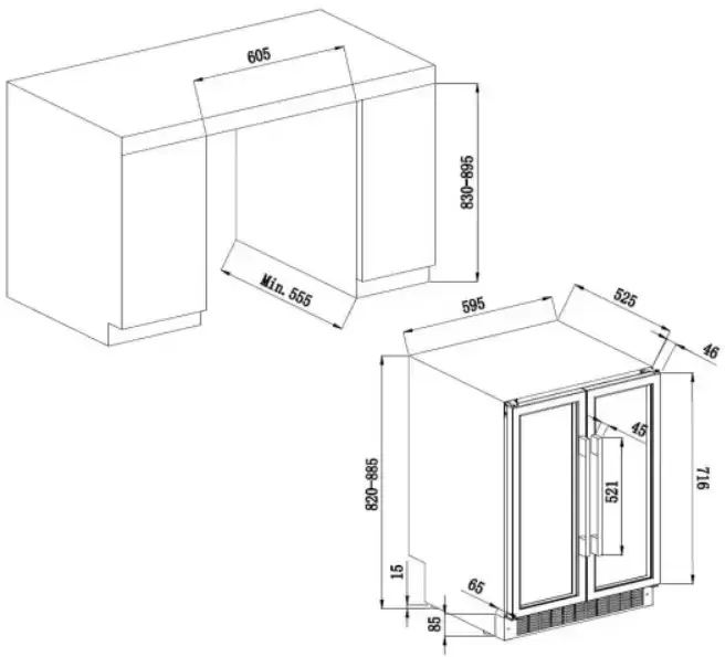 Винный шкаф Climadiff AVU41SXDPA
