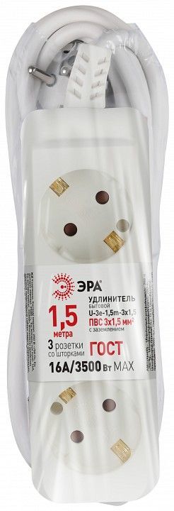 Удлинитель Эра  U-3e-1,5m-3x1,5