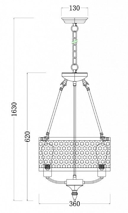 Подвесной светильник Freya Конте FR4166-PL-03C-BL