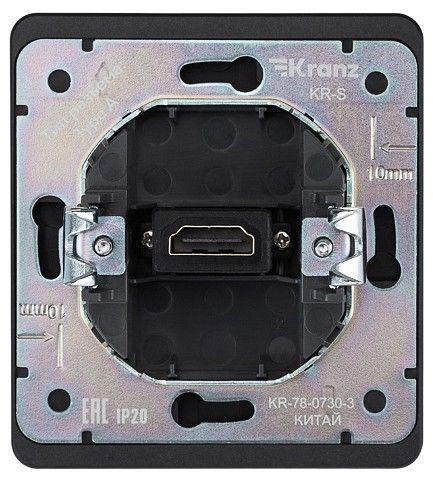 Розетка HDMI без рамки Kranz ROUND KR-78-0730-3
