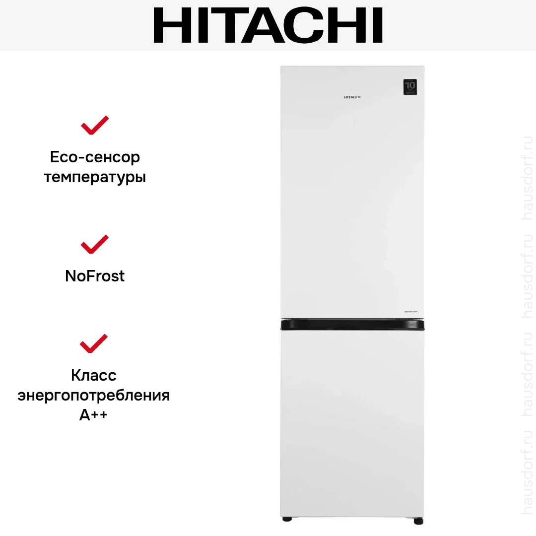 Холодильник Hitachi R-B 410 PUC6 PWH