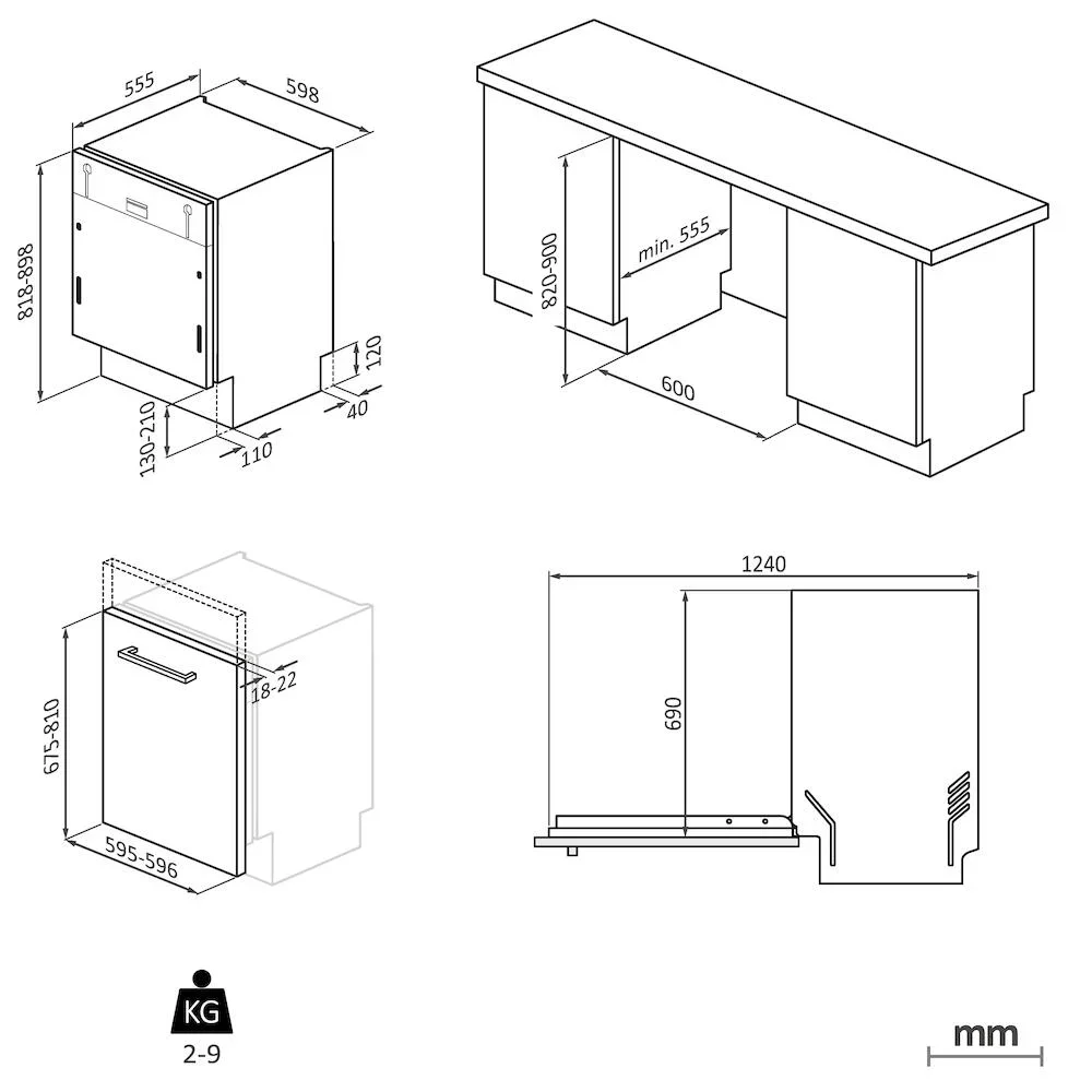 Встраиваемая посудомоечная машина Haier XS6B0M4PB-08