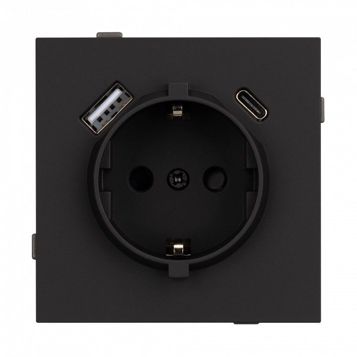 Розетка 2хUSB type A и C без рамки Arlight SCT-TENDO 054607