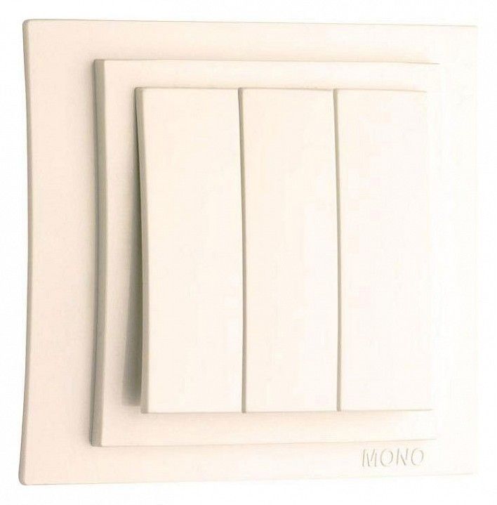 Выключатель трехклавишный Mono Electric Larissa 103-010122-114