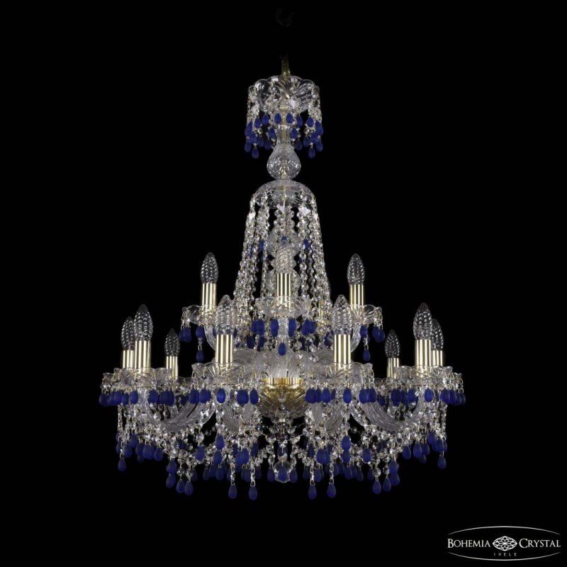 Подвесная люстра Bohemia Ivele Crystal 1410 1410/10+5/240/XL-80 G V3001