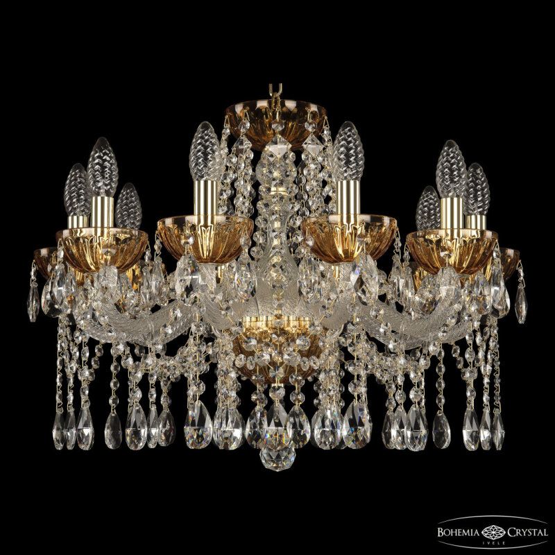 Подвесная люстра Bohemia Ivele Crystal 5413 5413/10/200 G Amber/M-1H