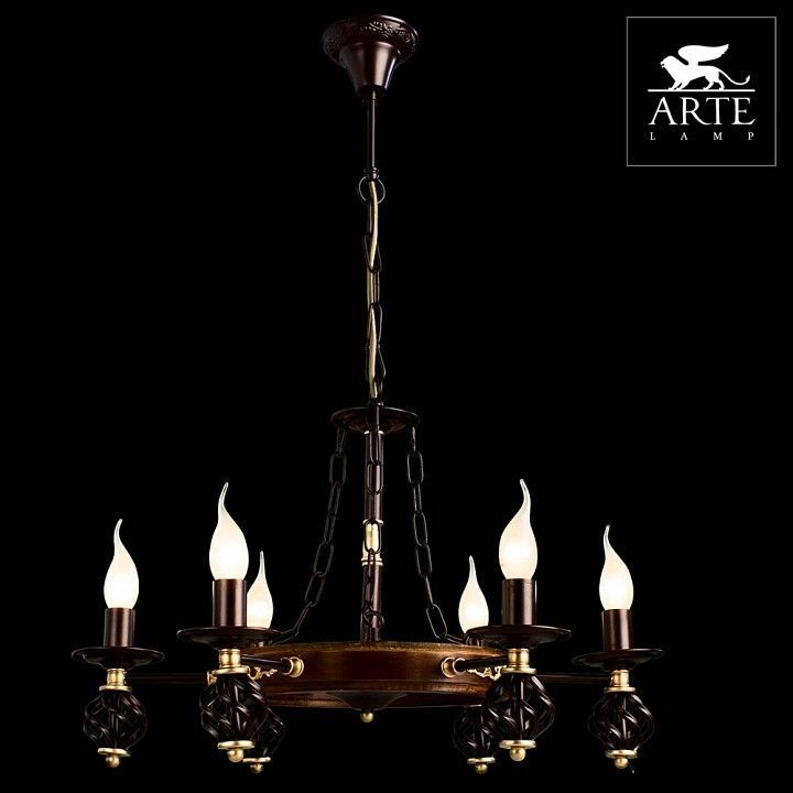 Подвесная люстра Arte Lamp Cartwheel A4550LM-6CK