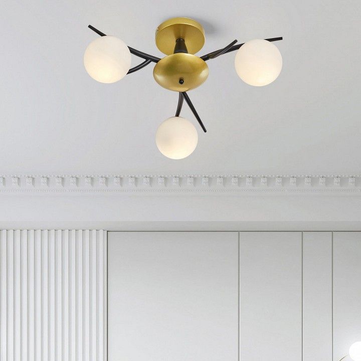 Потолочная люстра Arte Milano Neapolis-73408 273408/3 BK/GD