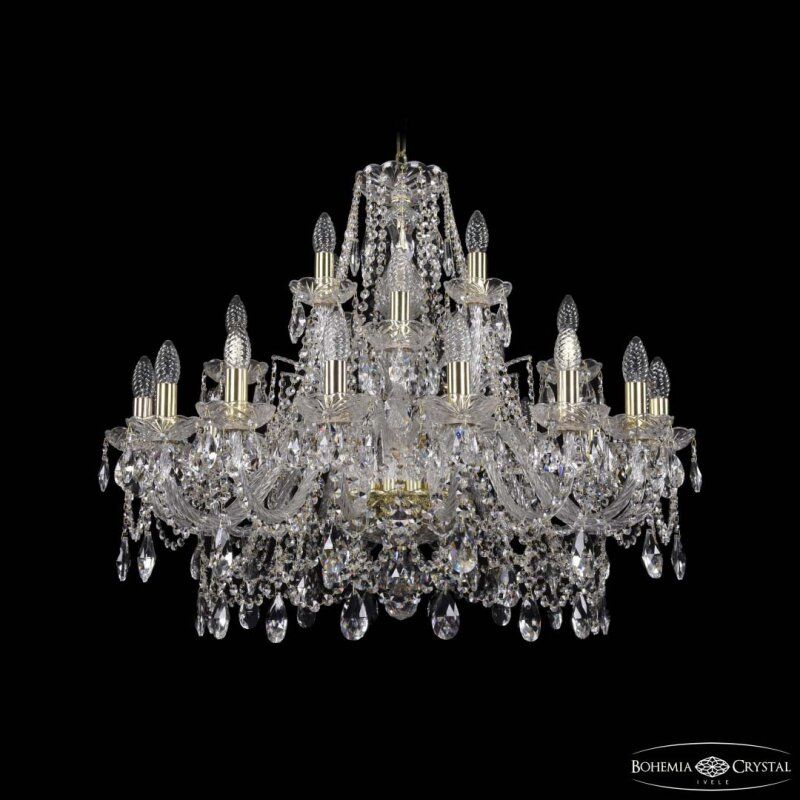 Подвесная люстра Bohemia Ivele Crystal 1411 1411/16+8+4/300 G