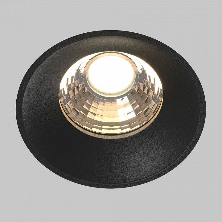 Встраиваемый светильник Maytoni Technical Раунд DL058-12W3K-TRS-B