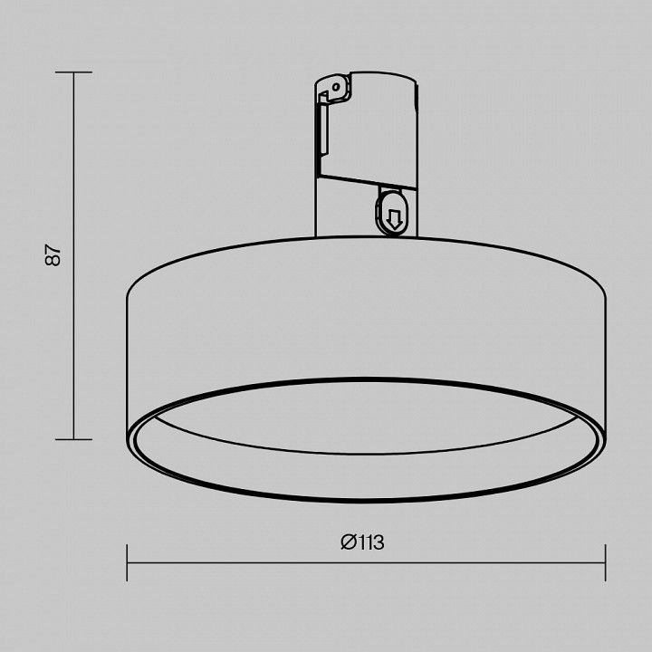 Светильник на штанге Maytoni Technical Зон TR204-1-12W3K-B