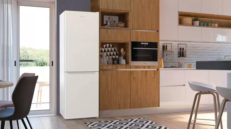 Отдельностоящий двухкамерный холодильник Gorenje NRK6191EW4