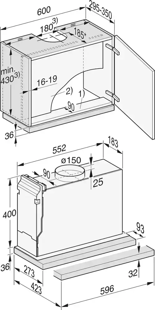 Встраиваемая вытяжка Miele DAS 2620