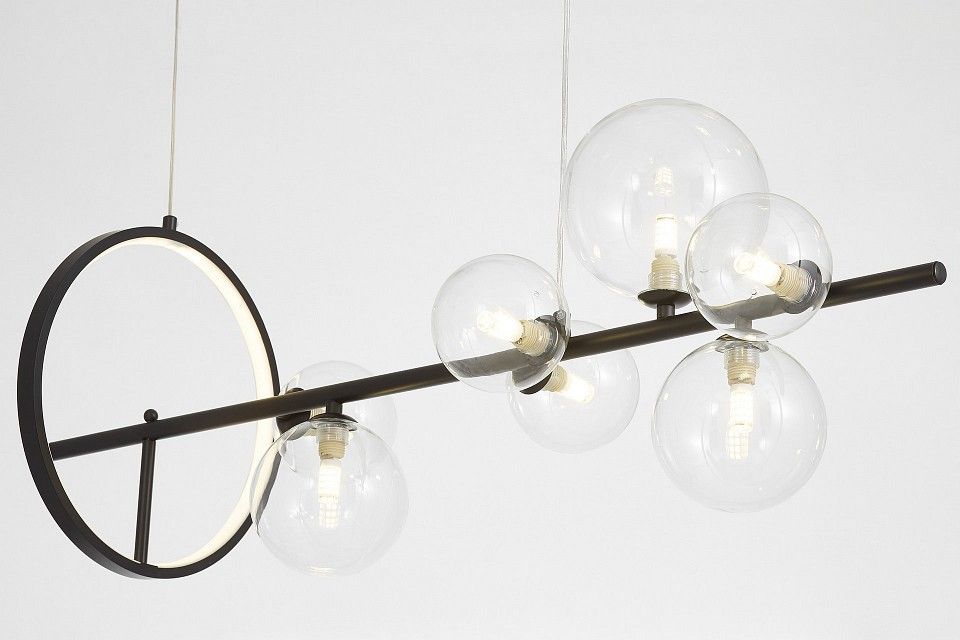 Подвесная люстра LUMINA DECO MERIDO LDP 7033-7 BK+CL
