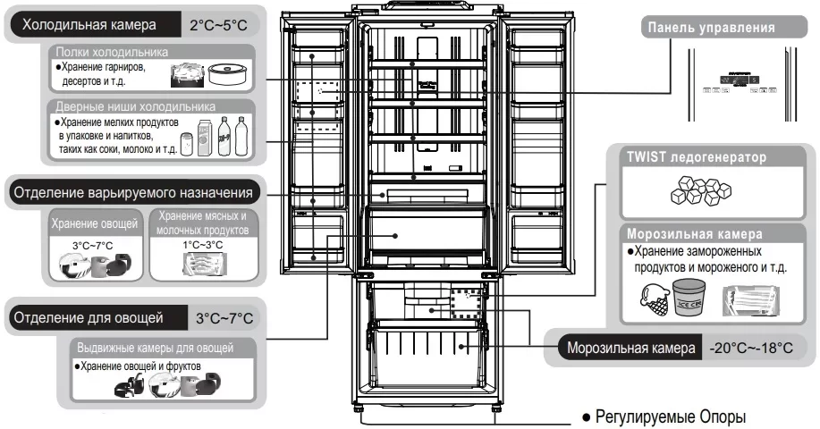 Холодильник Hitachi R-WB 552 PU2 GBK