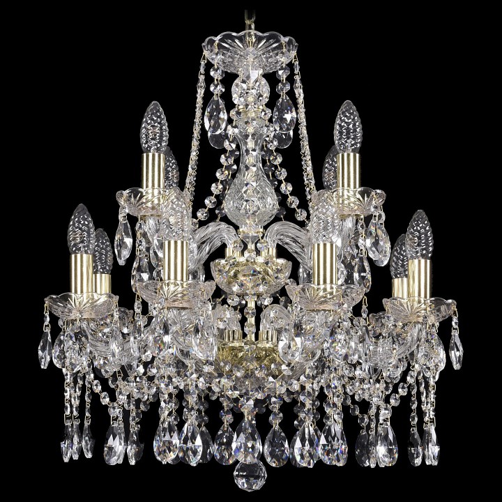 Подвесная люстра Bohemia Ivele Crystal 1413 1413/8+4/165/2d/G