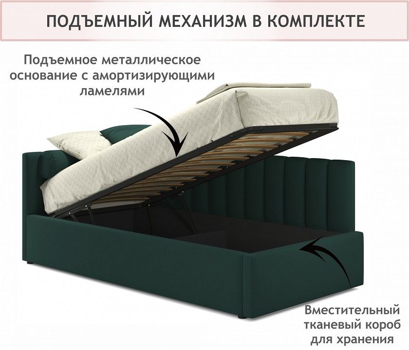 Кровать односпальная Milena 900
