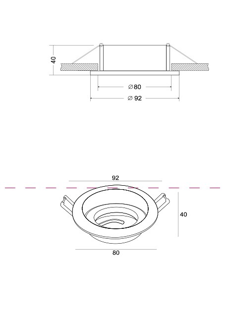 Встраиваемый светильник Maytoni Technical Atom DL025-2-01B