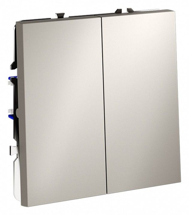 Выключатель двухклавишный без рамки Voltum S70 VLS020103