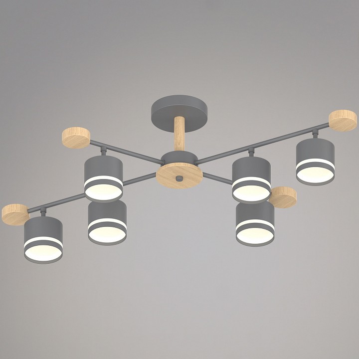 Люстра на штанге Reluce 78730 78730-0.3-06 GX53 GREY+WOOD
