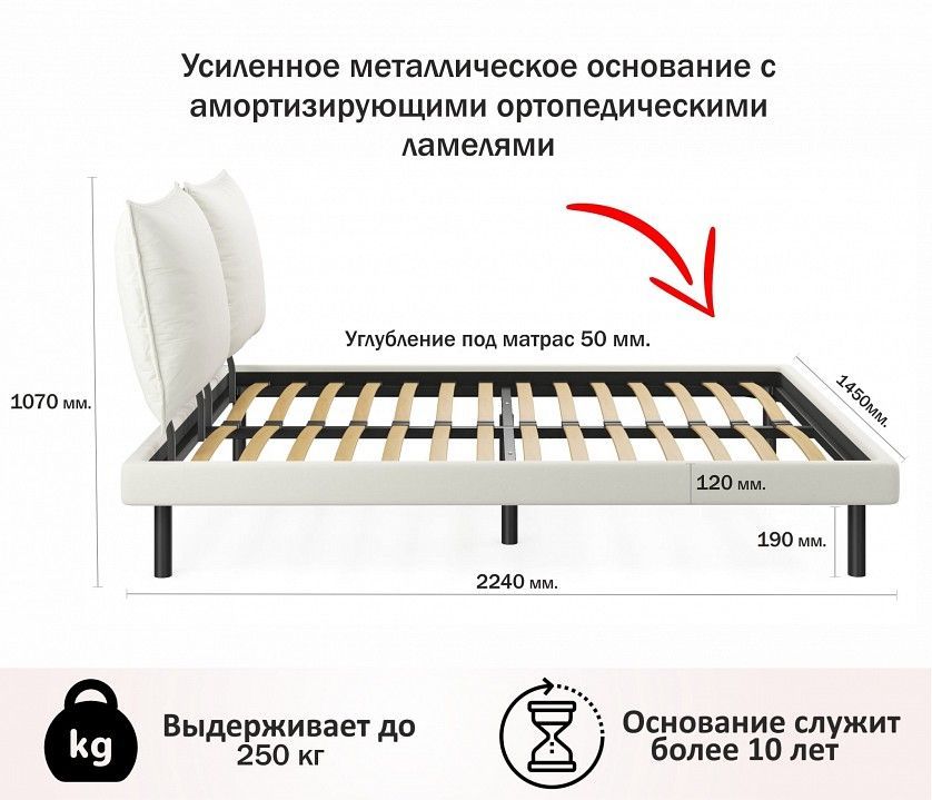 Кровать полутораспальная Fly 1400