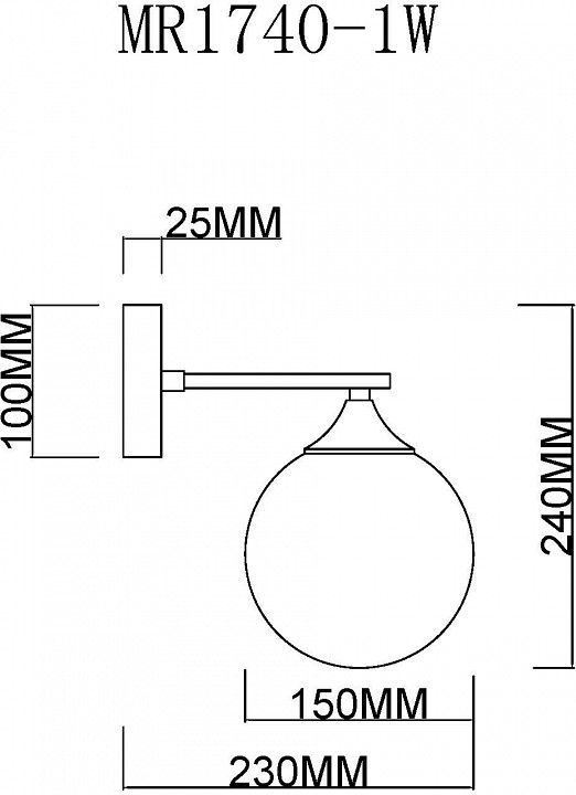 Бра MyFar Fisher MR1740-1W