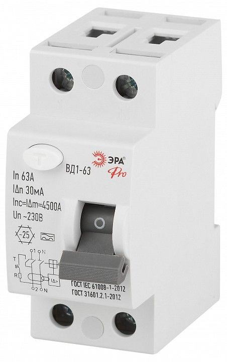Устройство защитного отключения 2P Эра ВД-63 VD12EM63A30