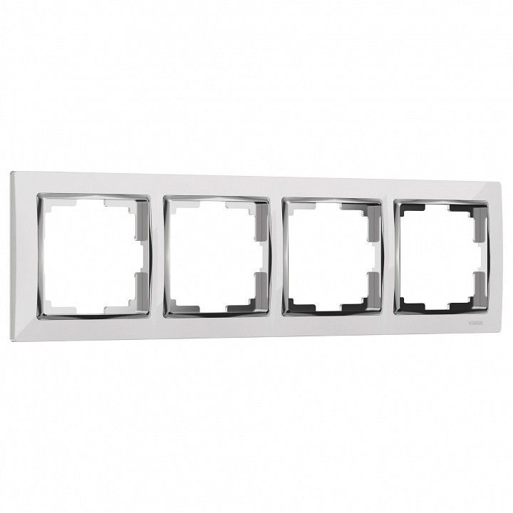 Рамка на 4 поста Werkel Snabb (белый/хром) W0041901
