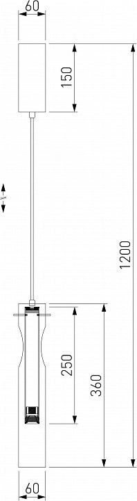Подвесной светильник Eurosvet Swan 50254/1 LED графит