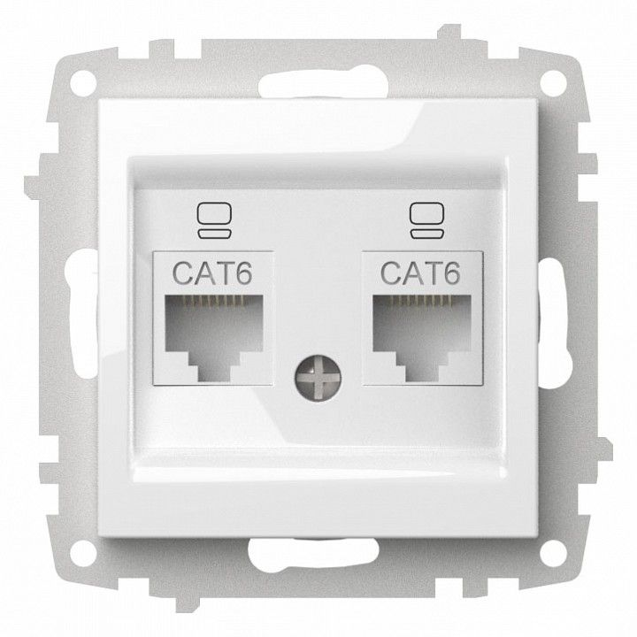 Розетка двойная Ethernet RJ-45 без рамки Elbi Eleсtriс Zena Vega 609-015600-248