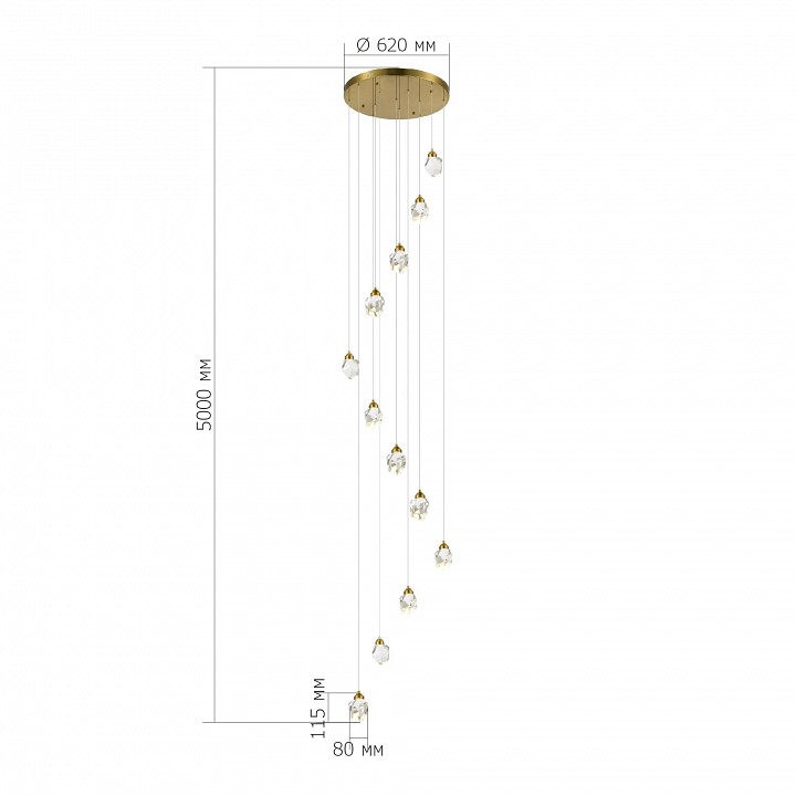 Подвесная люстра ST-Luce Cascato SL6114.203.12