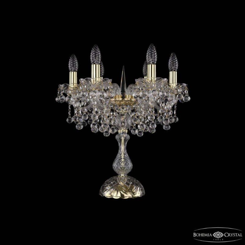 Настольная лампа декоративная Bohemia Ivele Crystal 1409 1409L/6/141-47 G