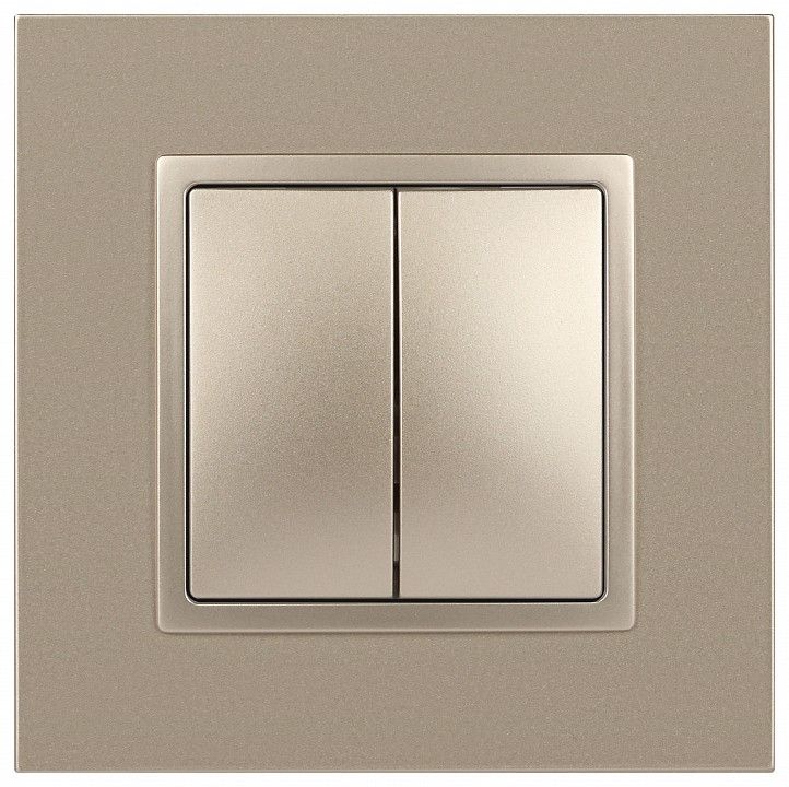 Выключатель двухклавишный без рамки Эра Эра Elegance 14-1104-04