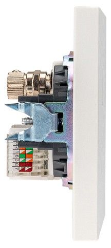 ТВ-розетка и розетка Ethernet RJ-45 без рамки Kranz STRONG KR-78-0722-4