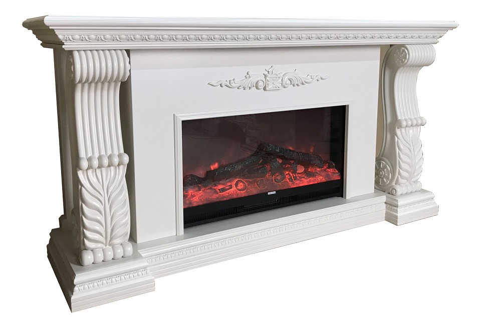 Комплект из электрокамина напольного и портала (181х50х95 см) Сенатор Deluxe Premier S86 С000001