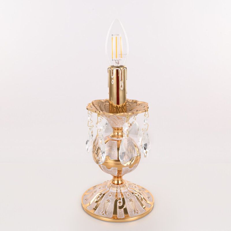 Настольная лампа декоративная Bohemia Ivele Crystal AL77 AL77500L/1-23 GW