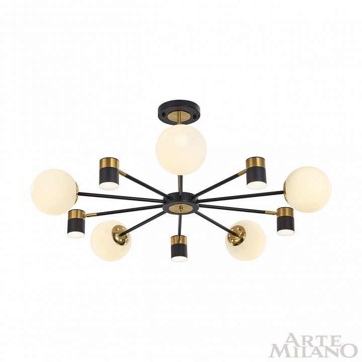 Люстра на штанге Arte Milano Ferrara-71040 274802/10 BK/GD