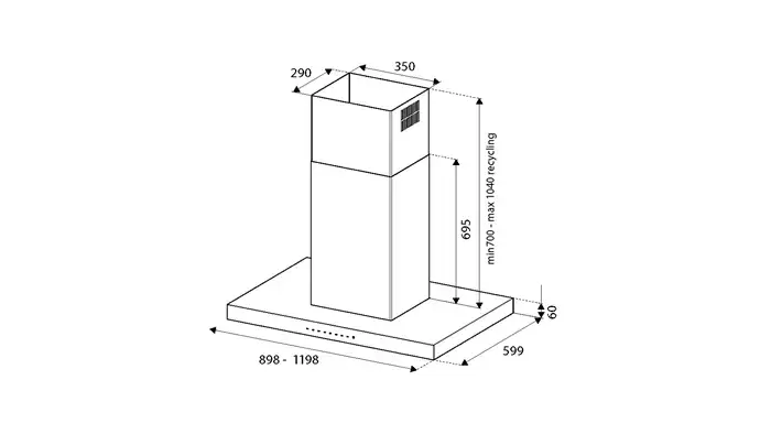 Вытяжка Bertazzoni KTI90P1AXT