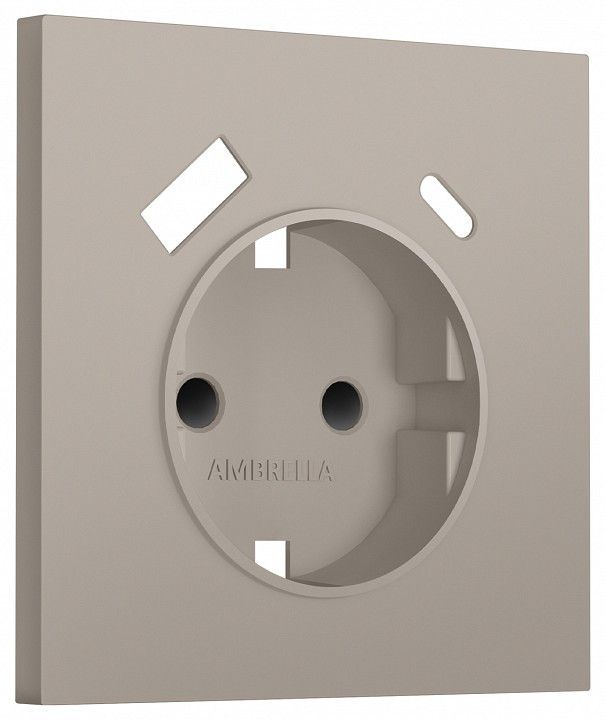Накладка для розетки с заземлением и со шторками и 2хUSB type A и C Ambrella Volt SIGMA SP3700