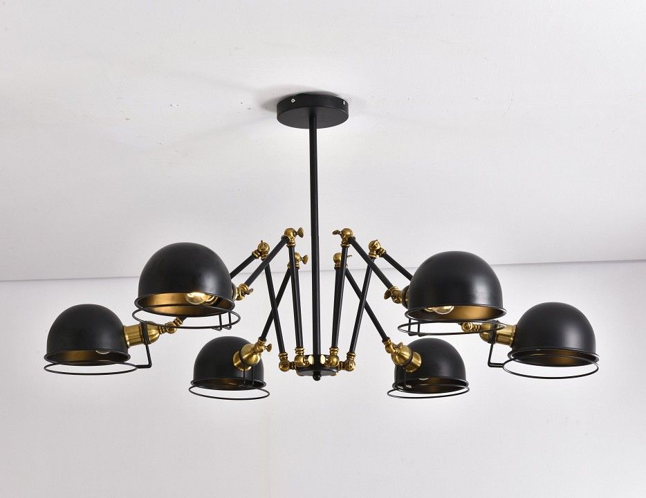 Люстра на штанге LUMINA DECO Valmonti LDP D015-6 BK