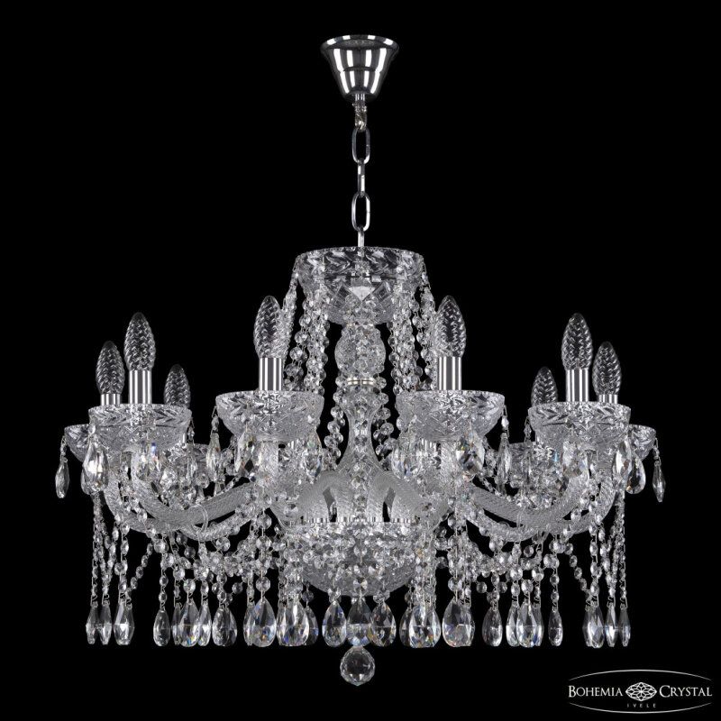 Подвесная люстра Bohemia Ivele Crystal 5413 5413/10/240 Ni Clear/M-1F