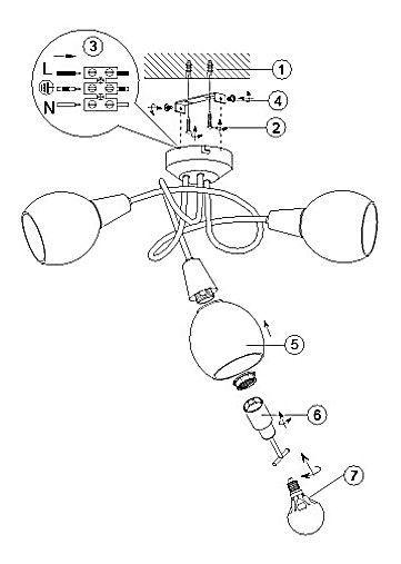 Потолочная люстра Globo Elliott 54351-3